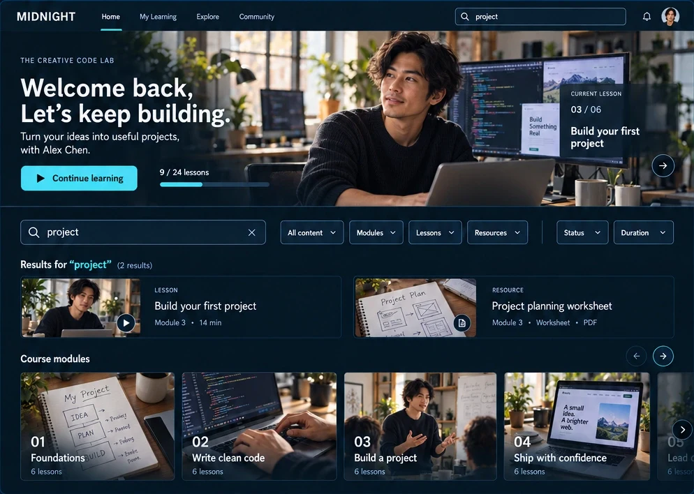 MIDNIGHT & Cyan — The Creative Code Lab